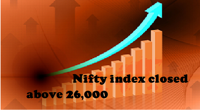 Nifty Breaks 26,000 for the First Time: Sensex Gains 256 Points